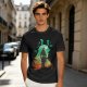 Olive T-shirt with Samurai Warrior and Helmet Art Print