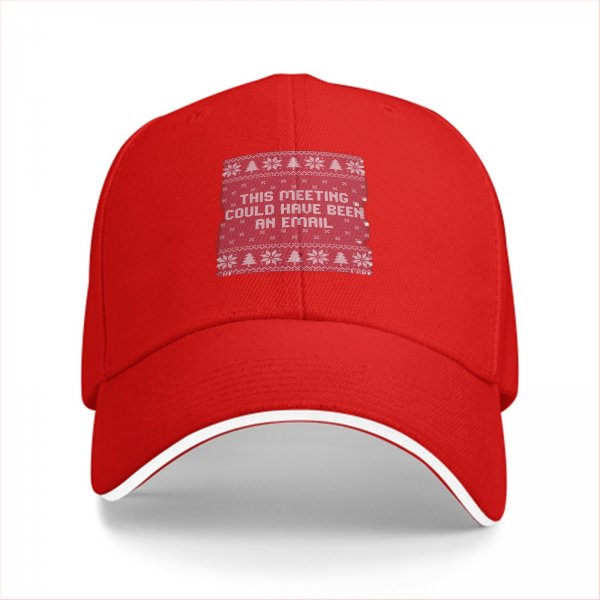 Black Baseball Cap With 'This Meeting Could Have Been An Email' Christmas Print