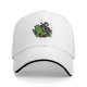 Black baseball cap with running cactus graphic design