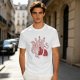 Olive T-Shirt With Krampus And Santa Graphic Print