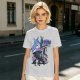 Olive T-Shirt with Whimsical Fantasy Creature and Character Print