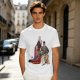 Olive Green T-Shirt with Buffy The Vampire Slayer Character Art Print