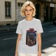 Olive t-shirt with 'I Have Trust Issues' chibi knight graphic
