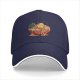 Black Baseball Cap With Cute Ramen Bowl Graphic Design