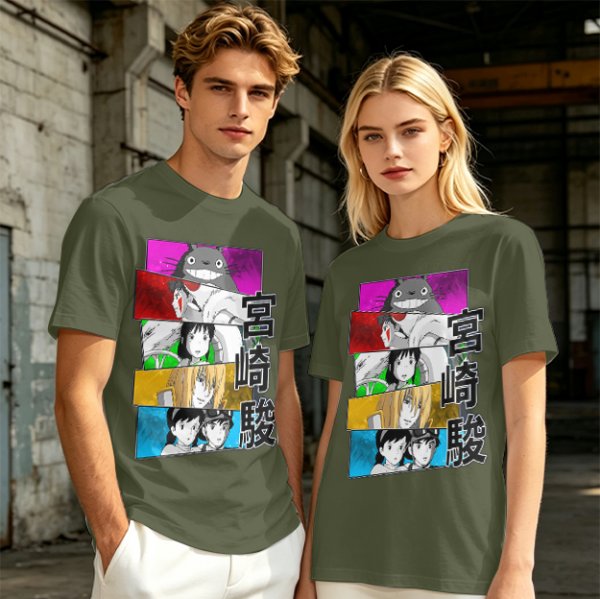 Studio Ghibli Anime Characters Graphic T-Shirt