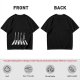 Olive T-Shirt With Anime Characters Crossing Crosswalk Print