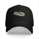 Black baseball cap with cute frog holding 'Don't mess with me' sign