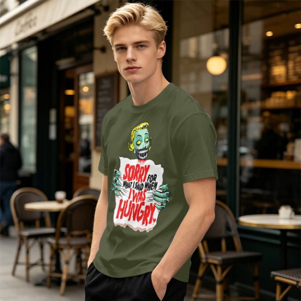 Zombie Sorry For What I Said When Hungry Graphic T-Shirt