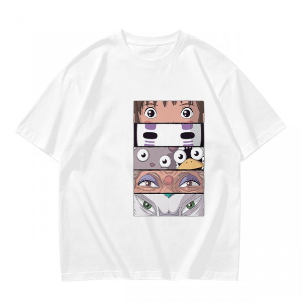 Spirited Away Character Eyes Graphic Olive T-Shirt