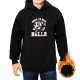 Black Hoodie With Born To Kick Balls Soccer Cartoon Graphic