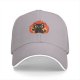 Black Baseball Cap With Cute Black Cat Surrounded By Flames Graphic