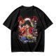 One Piece Monkey D. Luffy Graphic Print Olive T-Shirt