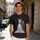 Olive T-Shirt With Meditating Llama Rainbow Graphic