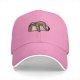 Black baseball cap with a sleepy sloth on low battery icon print