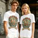 Olive T-shirt with Pirate Ship Homeward Bound Tattoo Style Print