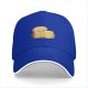 Black Baseball Cap With Cute Bread And Butter Cartoon Print