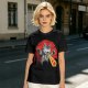 Olive T-Shirt With Laser Beam Shooting Cat Graphic