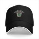 Black Baseball Cap With Toothless Dragon Coffee Cup Print