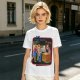 Olive graphic t-shirt with 'Sell Your Soul' kids stand print