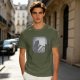 Olive T-Shirt With Horror Staircase Silhouette Graphic