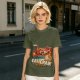 Olive T-Shirt Featuring The Giant Cat Crab From Outer Space Graphic