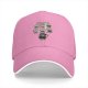 Black baseball cap with coffee types graphic print