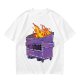 Olive T-Shirt With Burning Dumpster 'My Future' Graphic