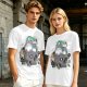 Olive T-shirt with Studio Ghibli Totoro and Spirited Away Characters Print