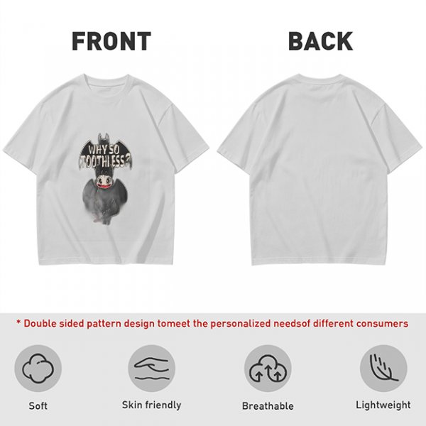Olive T-Shirt With Why So Toothless? Batman Dragon Print