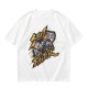 Olive Street Fighter Graphic T-Shirt with Fighting Character Art