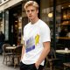 Olive Graphic T-Shirt With Star And Rainbow Text Design