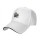 Black baseball cap with a cartoon grim reaper sloth graphic