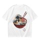 Olive T-Shirt Featuring The Great Wave Off Kanagawa Ramen Bowl Art