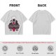 Olive graphic tee with dark fantasy character and tour print