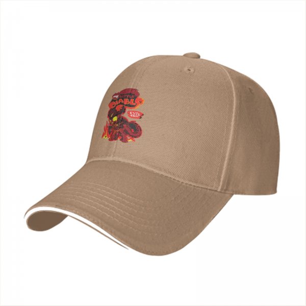 Black baseball cap with My Little Diablo evil magic graphic print