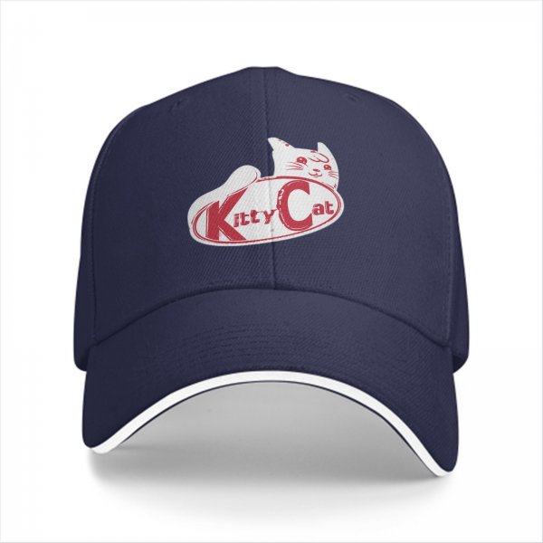 Black baseball cap with Kitty Cat graphic and text