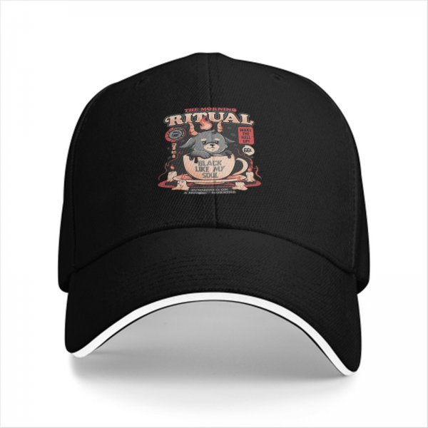 Black Like My Soul Morning Ritual Graphic Baseball Cap