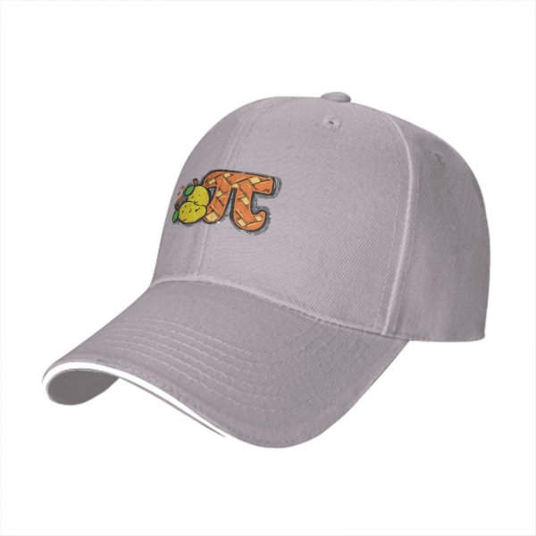Black Baseball Cap With Pi Pie Lemon Graphic Design