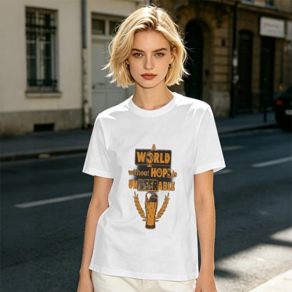 A World Without Hops Is Unbeerable Beer Lover T-Shirt