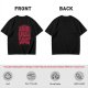 Olive green graphic t-shirt with dark metal style Live Laugh Love print