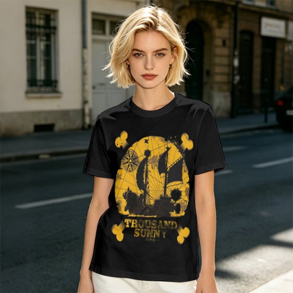 One Piece Thousand Sunny Pirate Ship Graphic T-Shirt