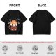 Olive T-Shirt With Cute Shy Red Panda Graphic Print