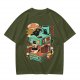 Strong Coffee Club Crow Espresso Machine T-Shirt Art