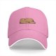 Black Baseball Cap With Sleeping Brown Animal Graphic