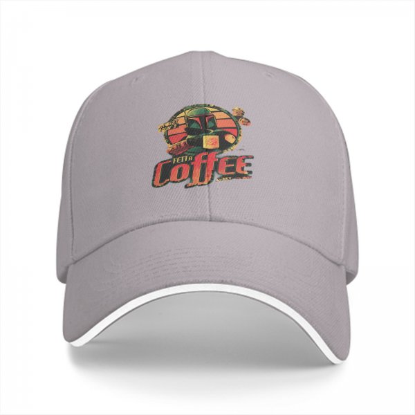 Black baseball cap with Fett Coffee Boba Fett graphic print