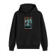 Black hoodie with Stranger Things themed comic print