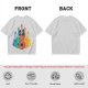 Olive T-Shirt With Colorful Cat Guitar Illustration