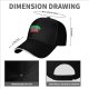 Black baseball cap with apple orchard graphic print