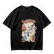 Olive green graphic t-shirt with slow foods animal fast food mashup print
