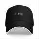 Black Baseball Cap With Chibi Ninja Characters Graphic